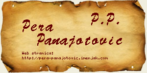 Pera Panajotović vizit kartica